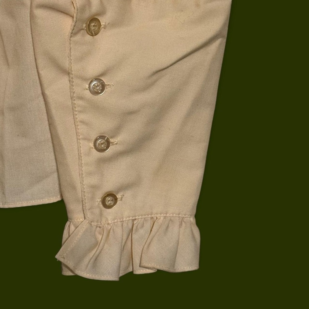 80s Victorian Inspired Ruffle Blouse in Peach - Picture 4 of 5
